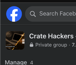Crate Hackers Facebook Group thumbnail